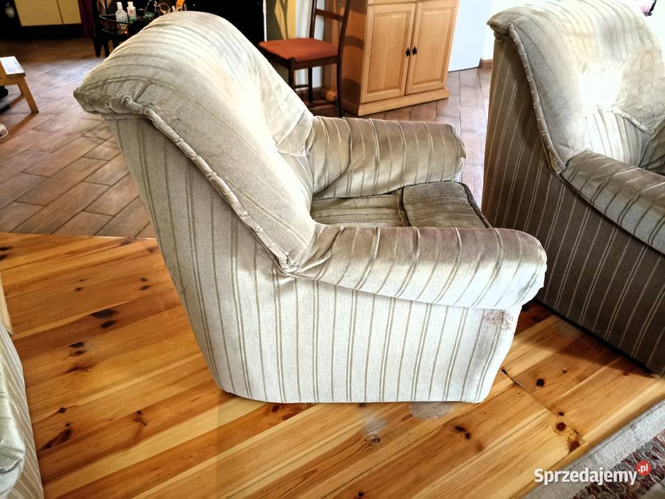 Fotele tapicerowane używane zielone 2 sztuki Bełchatów