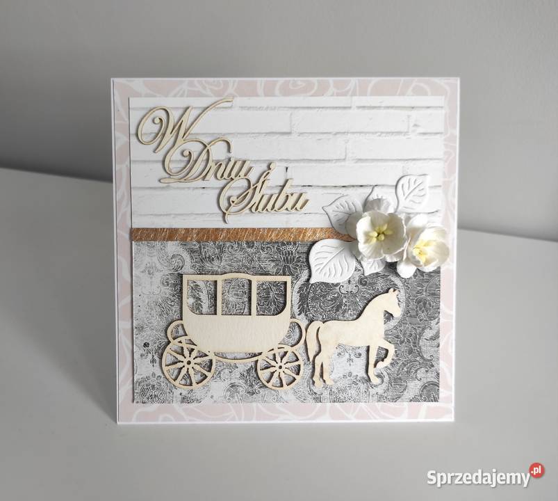 Kartka na Ślub ręcznie robiona handmade łódzkie Łódź