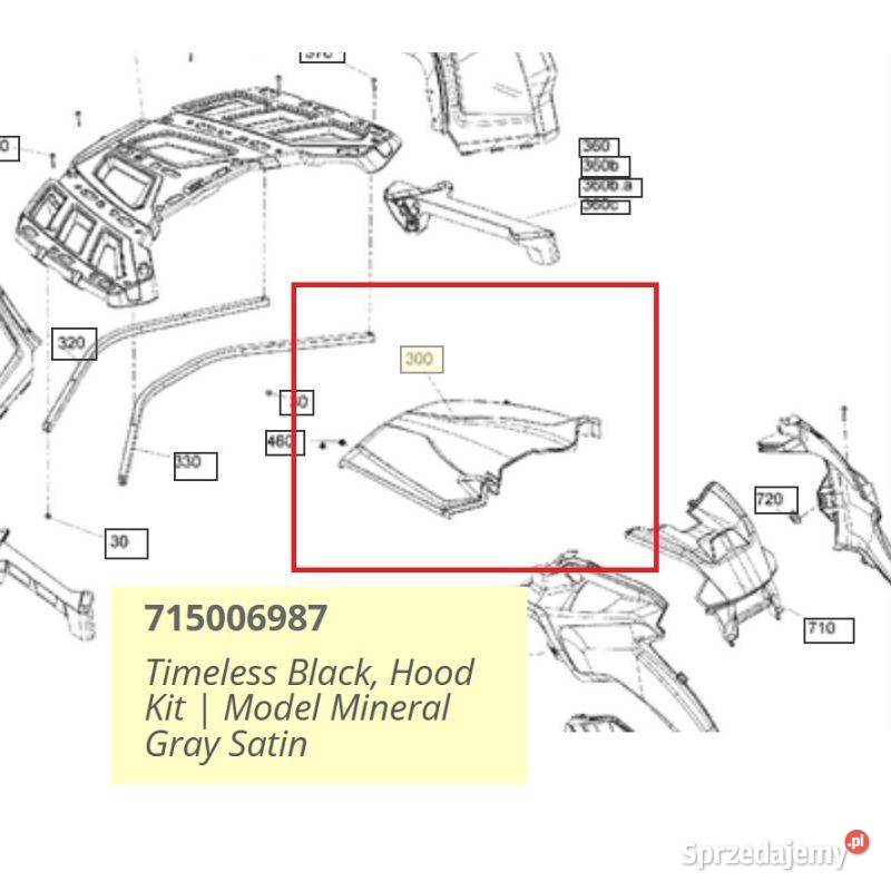 Maska Hood Kit CanAm Outlander BRP 715006987 Nowy Sącz sprzedam