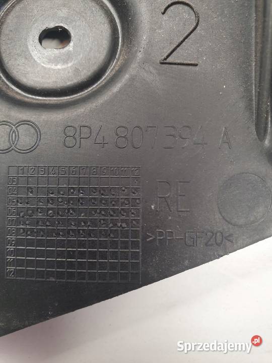 ŚLIZG ZDERZAKA PRAWY TYŁ AUDI A3 8P 8P4807394A Przystajń