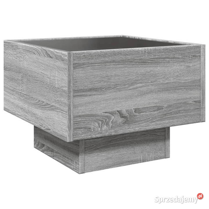 Stolik nocny z LED Infinity szary dąb sonoma