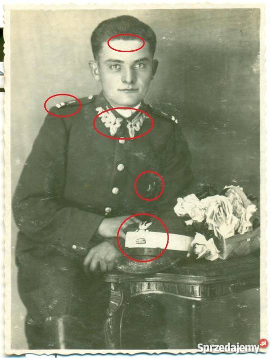 Stare zdjęcie żołnierz żołnierze polscy piechota Ostrów Wielkopolski