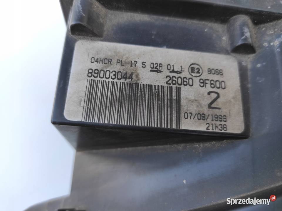LAMPA PRZEDNIA LEWA NISSAN PRIMERA P11 KOMBI wielkopolskie Nowy Tomyśl