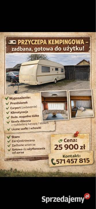 Kemping zamiana autolaweta mini koparka Kartuzy
