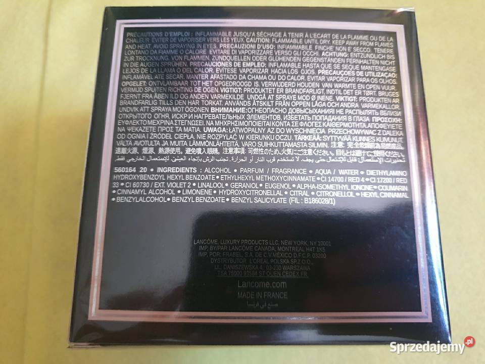 Lancome Tresor La Nuit Woda perfumowana 75 ml Zdrowie i Uroda mazowieckie Radom