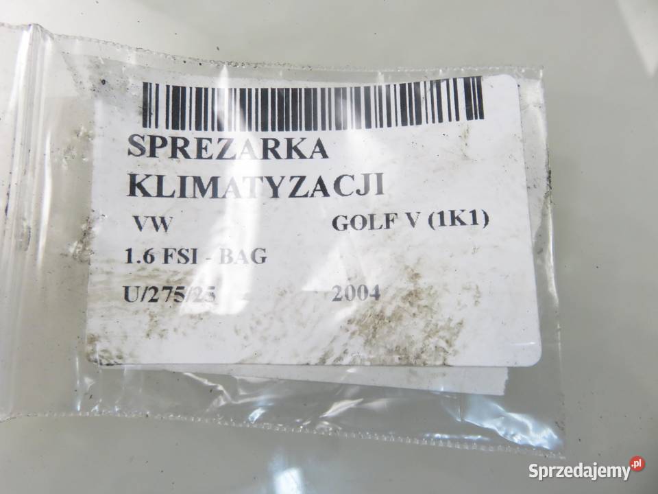 KOMPRESOR KLIMATYZACJI VW GOLF V 16 FSI osobowe