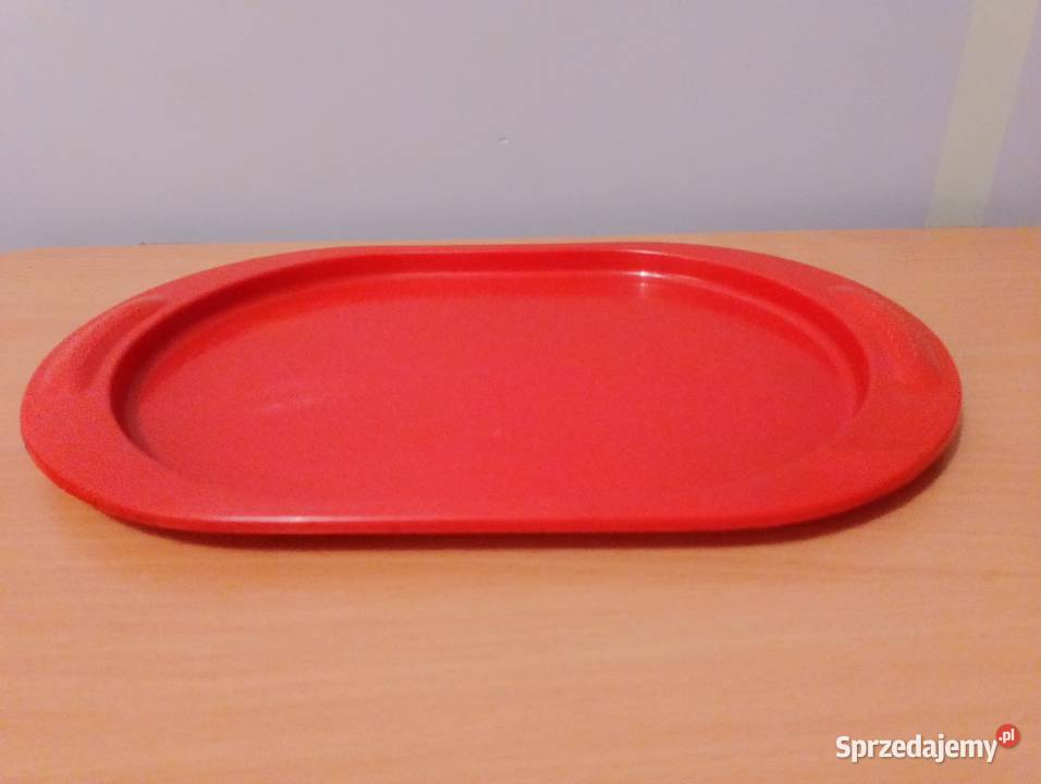 TACA kuchenna owalna plastikowa czerwona tacka z Akcesoria kuchenne