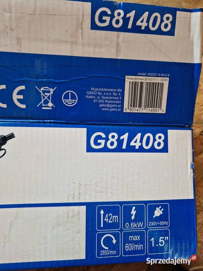 POMPA GŁĘBINOWA 600W 60l QJD24210 GEKO G81408 Głogowa