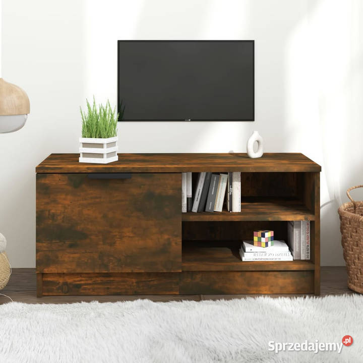 Szafka pod telewizor przydymiony dąb 80x35x365 Warszawa