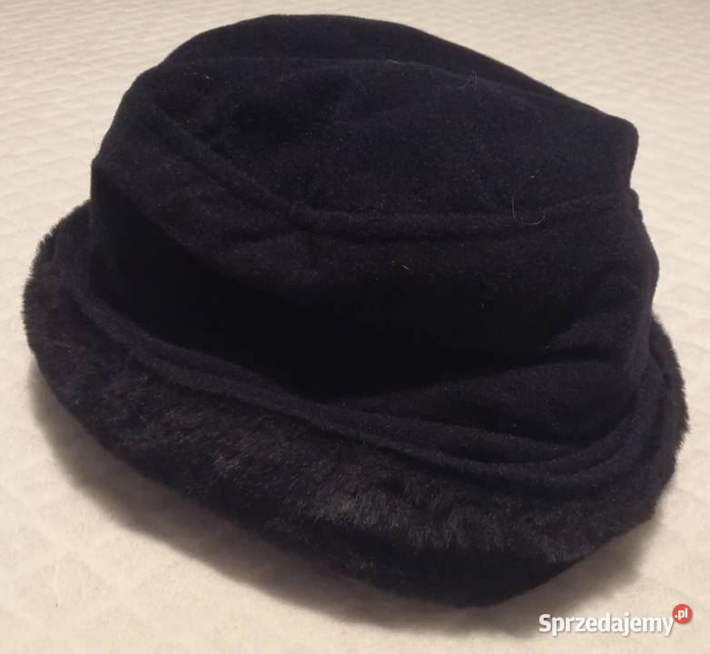 Czapka zimowa czarna 56 kapelusik Odzież Galanteria i dodatki Czeladź
