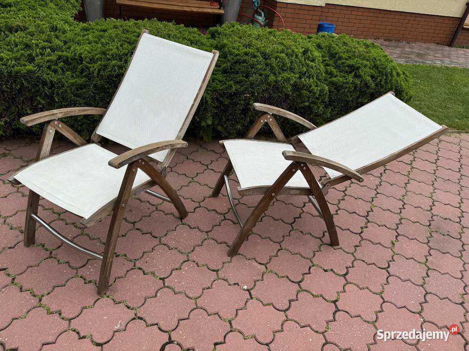 Leżak rozkładany regulowany krzesło ogrodowe Garwolin