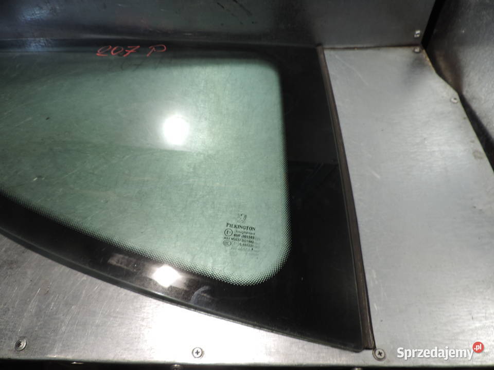 PEUGEOT 207 3D 3 DRZWI SZYBA KAROSERYJNA PRAWY Karoseryjne