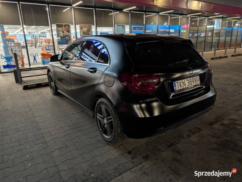 Mercedes A180 16 Benzyna Czarny Mat Panamericana skórzana tapicerka