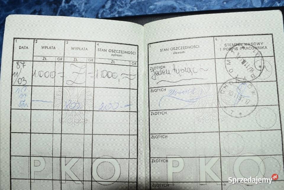 PKO książeczka oszczędnościowa 1987 r Oddział w kujawsko-pomorskie