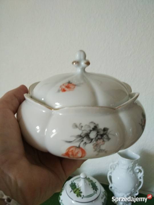Bomboniera cukiernica róże porcelana różne Gorlice