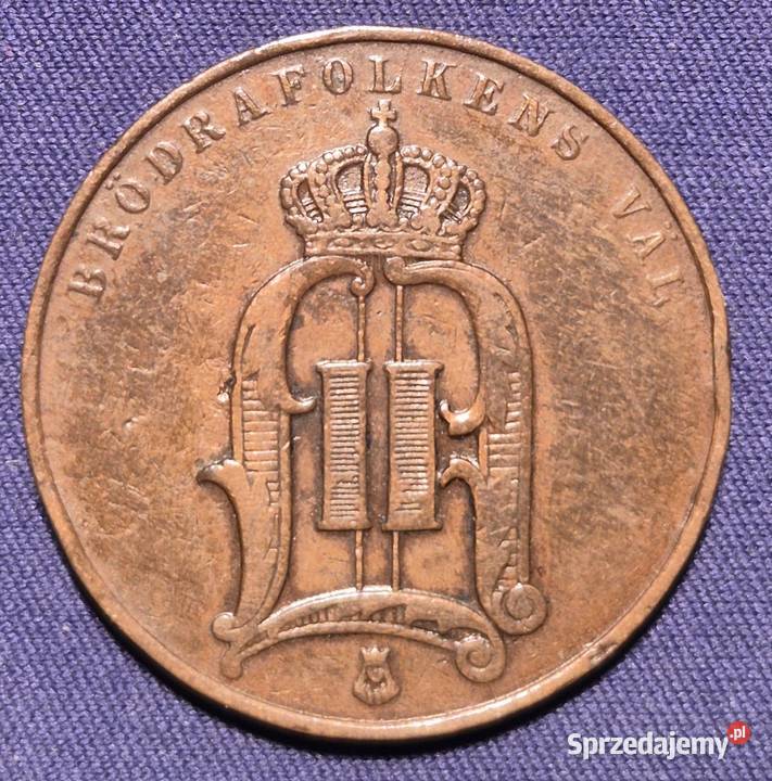 Szwecja 5 re 1889Oskar II Numizmatyka Wałbrzych sprzedam