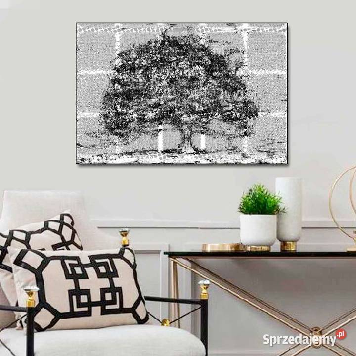 Obraz Drzewo czasu czarno białe 120x80 Ignatki
