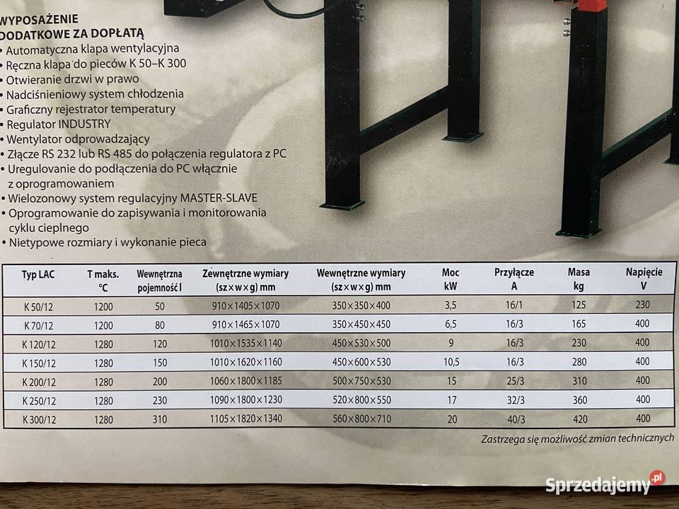 Piec do wypalania ceramiki firmy Lac K25012 Kraków
