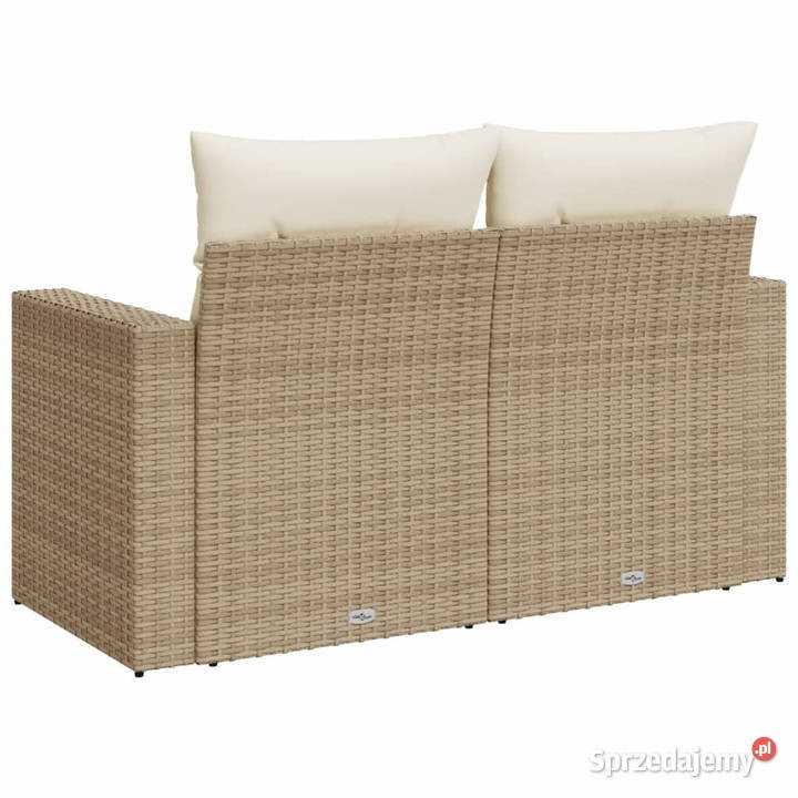 Sofa ogrodowa z poduszkami 2osobowa beż Warszawa