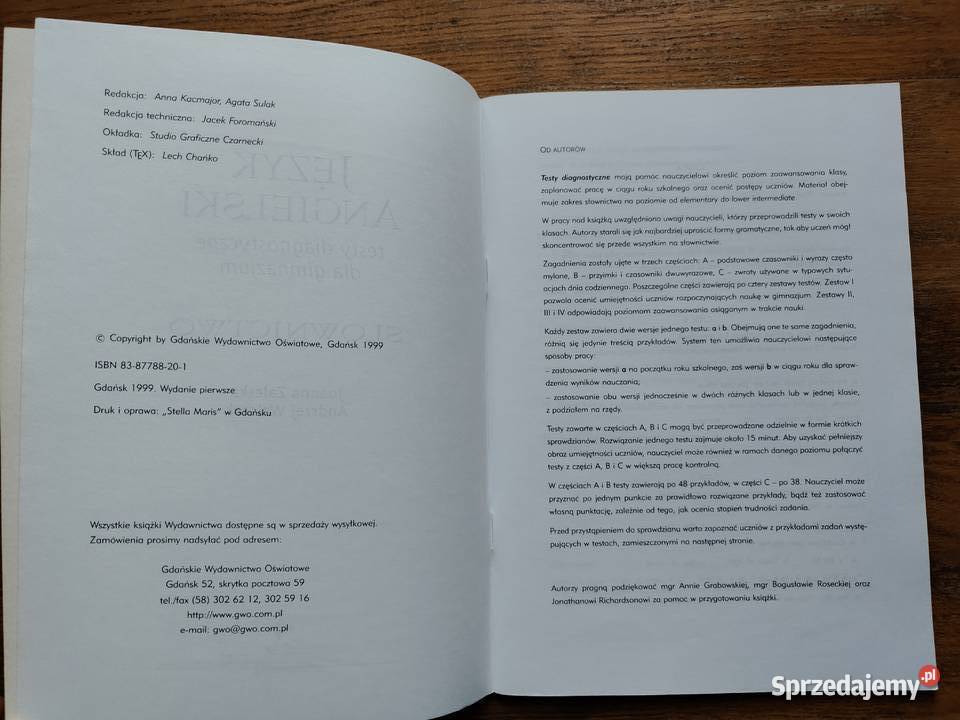 J angielski testy diagnostyczne 2t JZaleska