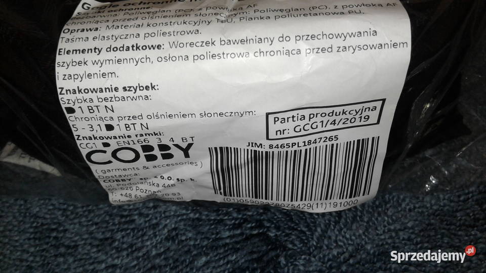 Gogle okulary ochronne specjalne wzór 736MON mazowieckie Ostrołęka