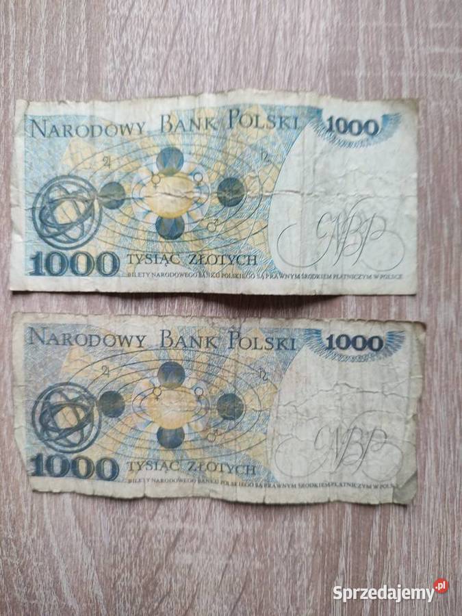 Banknoty 1000 Mikołaj Kopernik Numizmatyka Białystok sprzedam