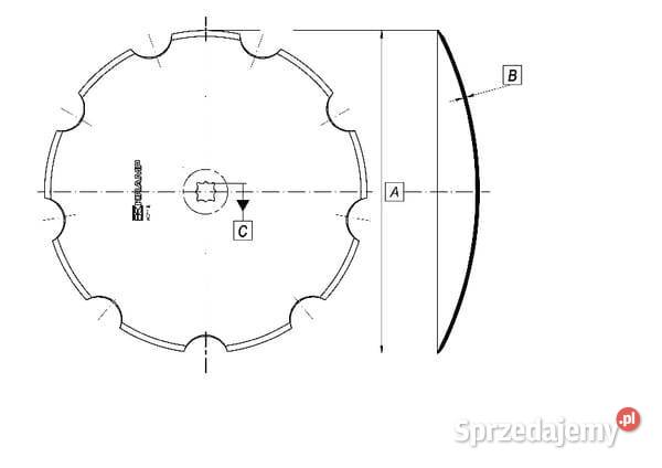 Talerz brony uzębiony 660x6 41x41mm HD661641KR Kamionna