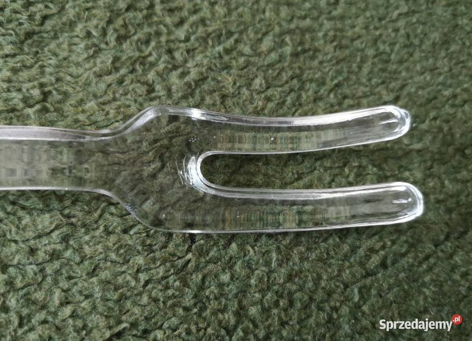 Dwa stare szklane widelce do sałaty Katowice sprzedam