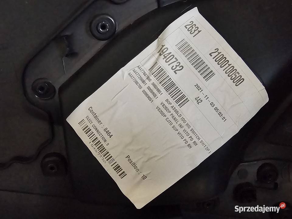 VITO W447 Tapicerka drzwi prawa przód Psary sprzedam