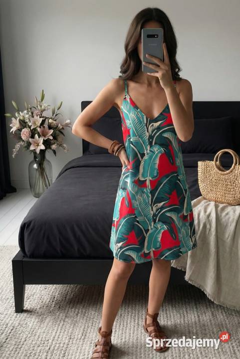 Sukienka w stylu hawajskim letnia r M Rozmiar 38(M)