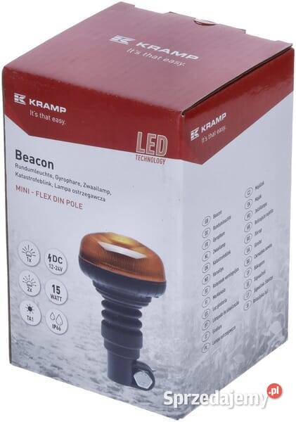 Lampa błyskowa LED niska 15W 1224V pomarańczowa Kamionna