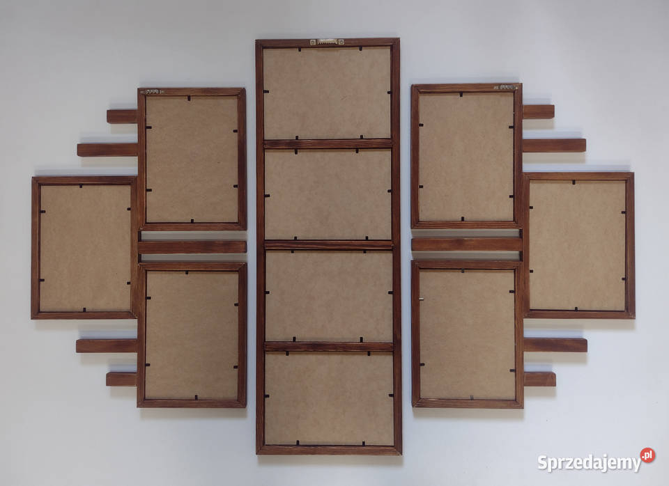 Drewniana Multirama Ramka na 10 zdjęć 15X21 Wyposażenie wnętrz Kraków