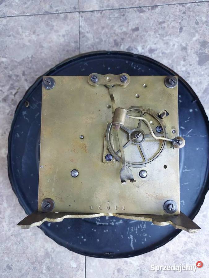 Stary zegar ścienny XIXw pełna płyta duży Tczew