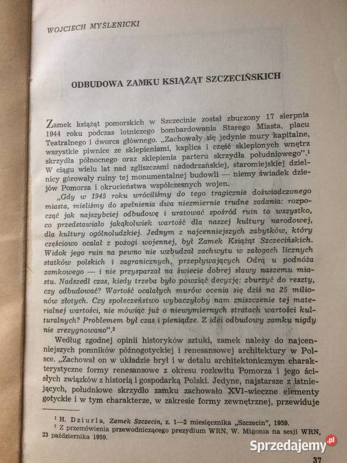 3736 Odbudowa Zamku Książąt Szczecińskich Szczecin sprzedam