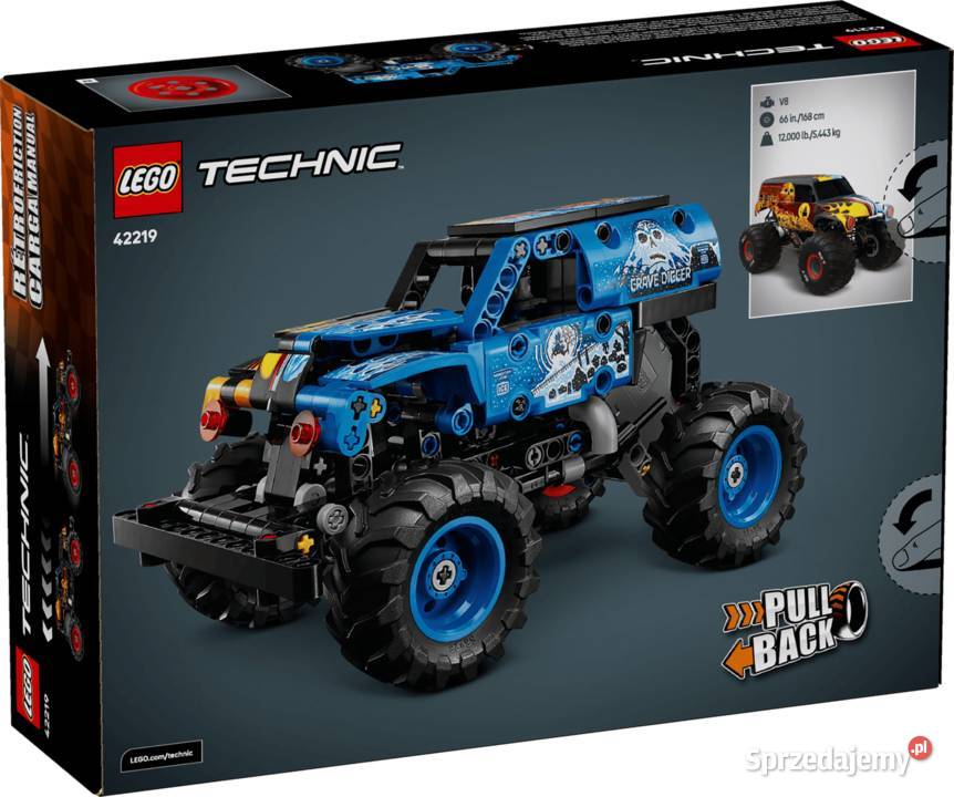 LEGO TECHNIC Monster Jam Grave Digger ogień i CE  Ełk
