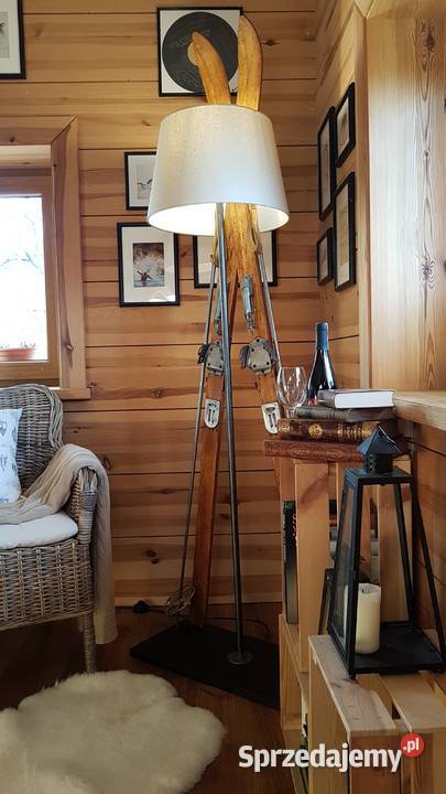 Lampa stare narty lampa z nart loft vintage Wrocław