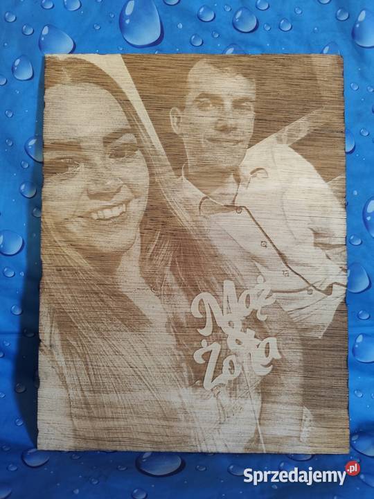 Zdjęcie grawerowane na sklejce drewnianej A4 podlaskie Wiżajny