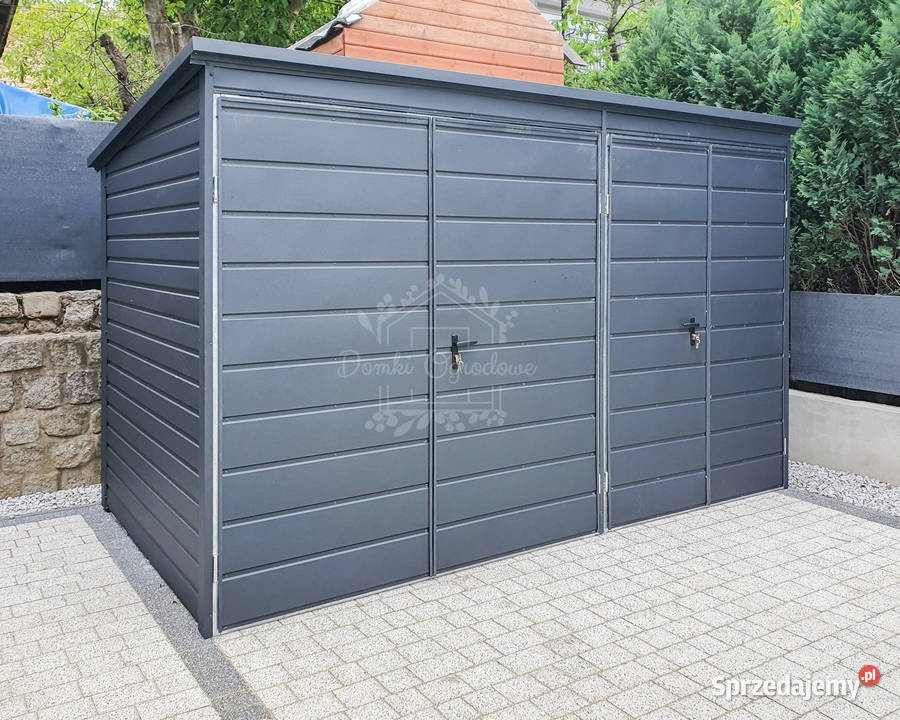 Schowek Domek Ogrodowy 35x2m 2x Brama Antracyt Chojnice