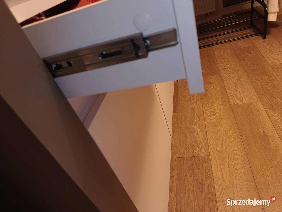 Komoda biało szara duża