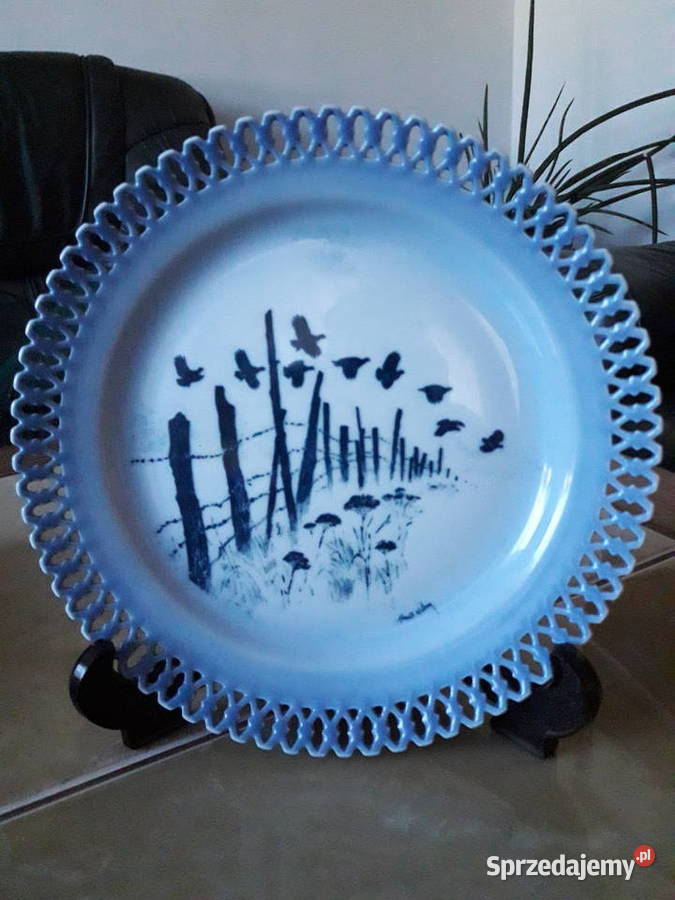 Zestaw talerzy dekoracyjnych Bing Grndahl lata Janów Lubelski
