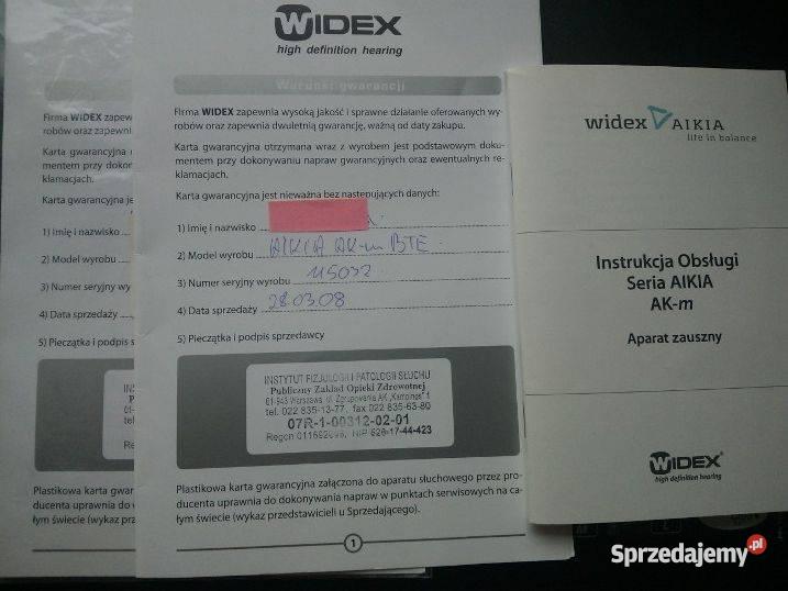 2 x aparat WIDEX Akm baterie 6 Pozostałe