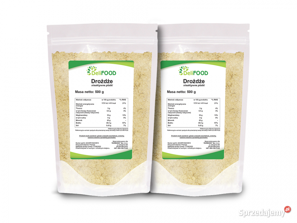 Płatki drożdżowe 1 2 x 500g Brzozów
