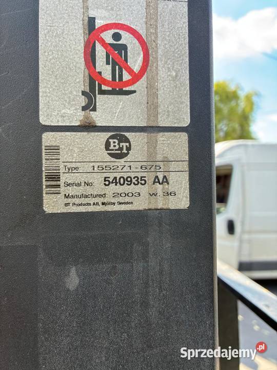 WÓZEK ELEKTRYCZNY WIDLAK BT MODEL RR B2 Starowa Góra sprzedam