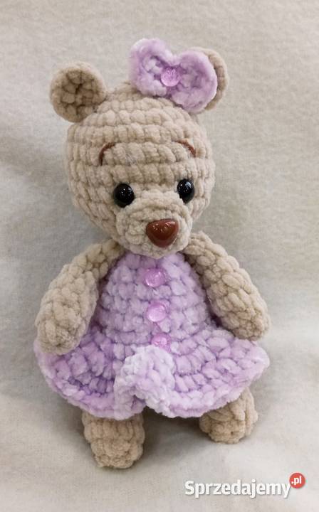 Miś wykonany na szydełku sprzedam