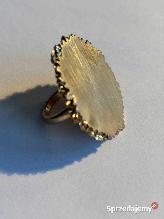 Pierścionek artystyczny Dansk pozłacane Bydgoszcz