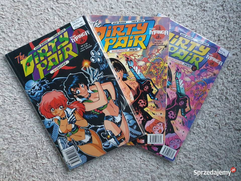 Dirty Pair - zestaw 3 komiksów, Manga, 1999 rok