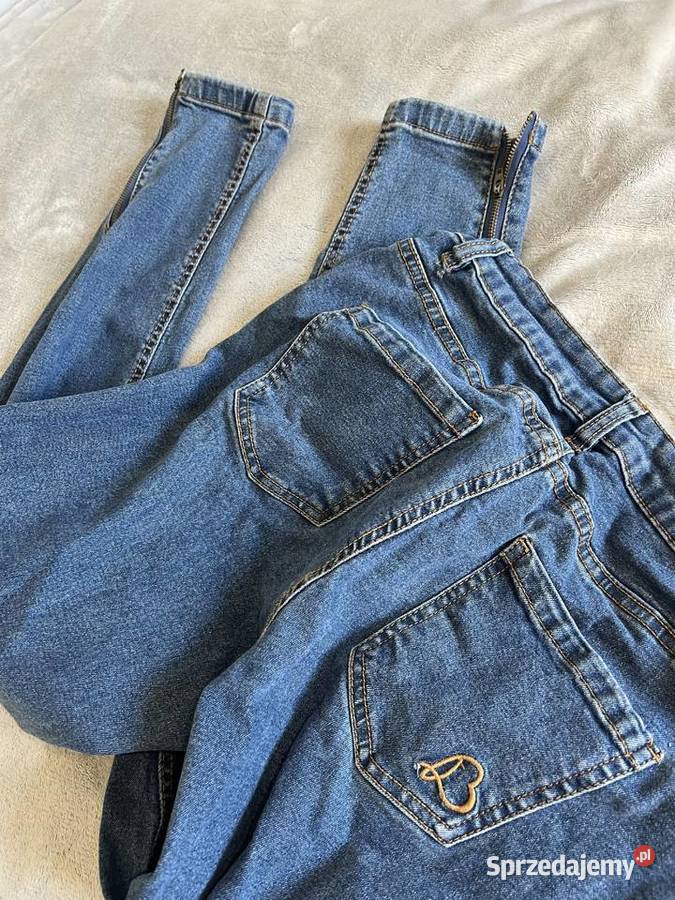 Dżinsy jeansy niebieskie z dziurami skinny podkarpackie Jasło sprzedam