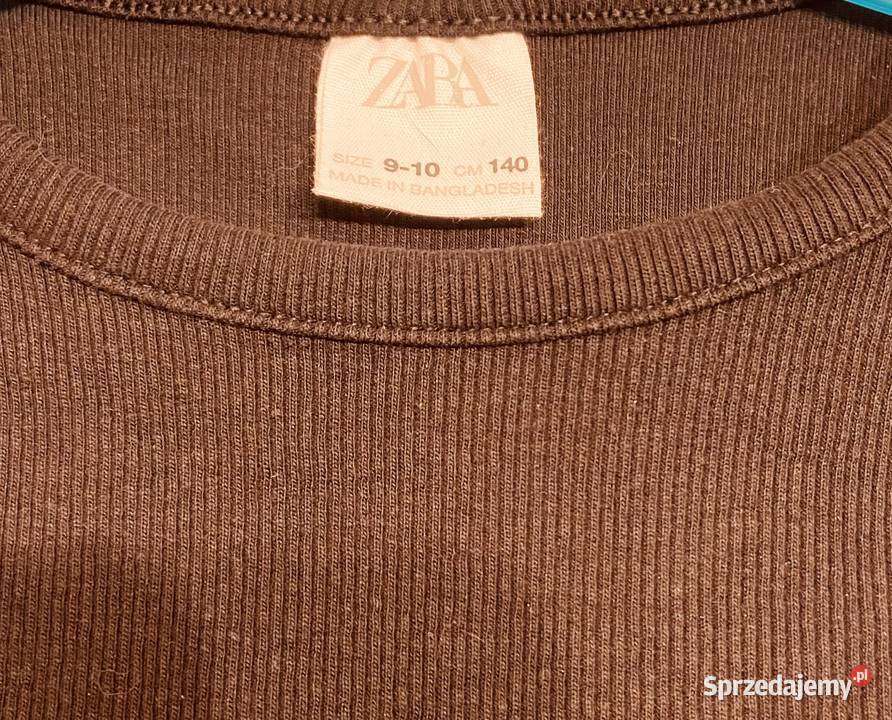 Czarna dziewczęca koszulka ZARA rozmiar 140 10 lat+ Żyrardów