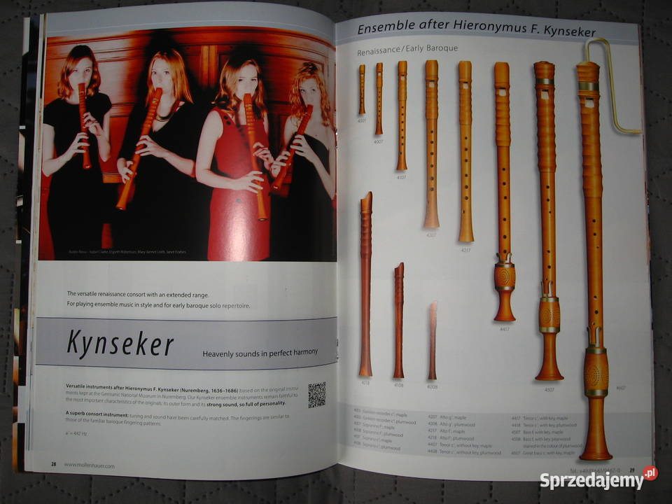 Mollenhauer Recorders Catalog katalog fletów drewniane Instrumenty dęte Kępice
