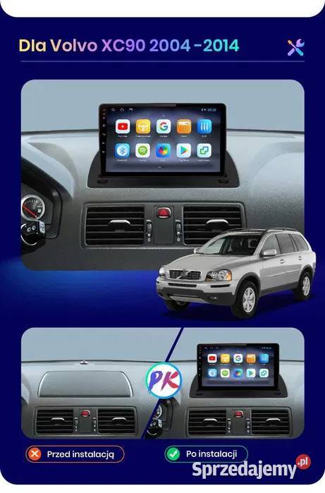 Radio android 10 Volvo XC90 0413r wifi gps Radioodtwarzacze śląskie Ożarowice
